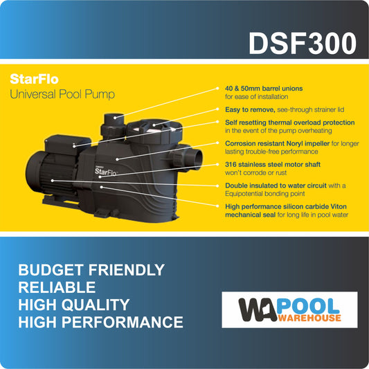 Davey StarFlo DSF300 Pool Pump 1 HP