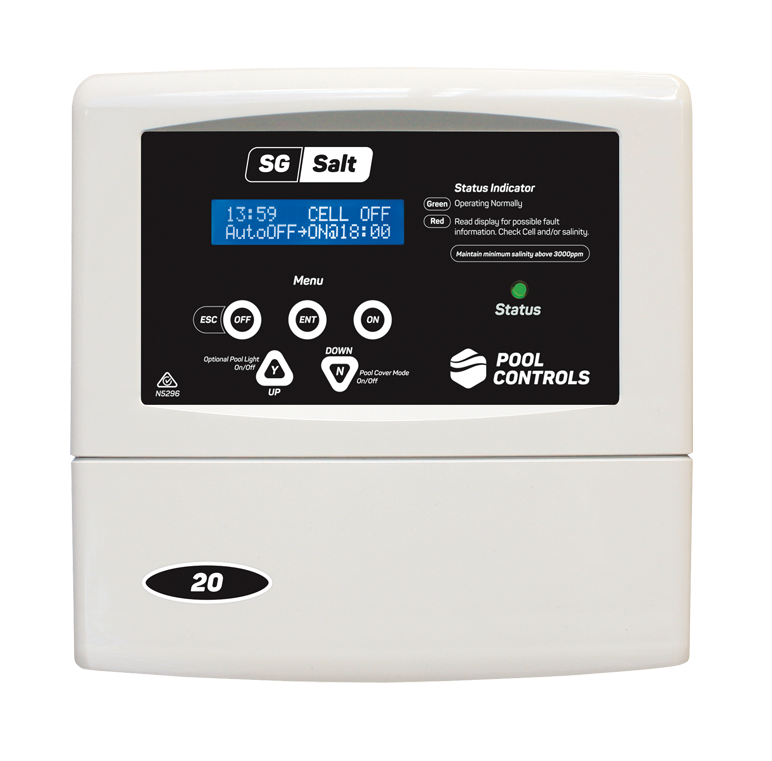 SG salt chlorinator Pool Controls