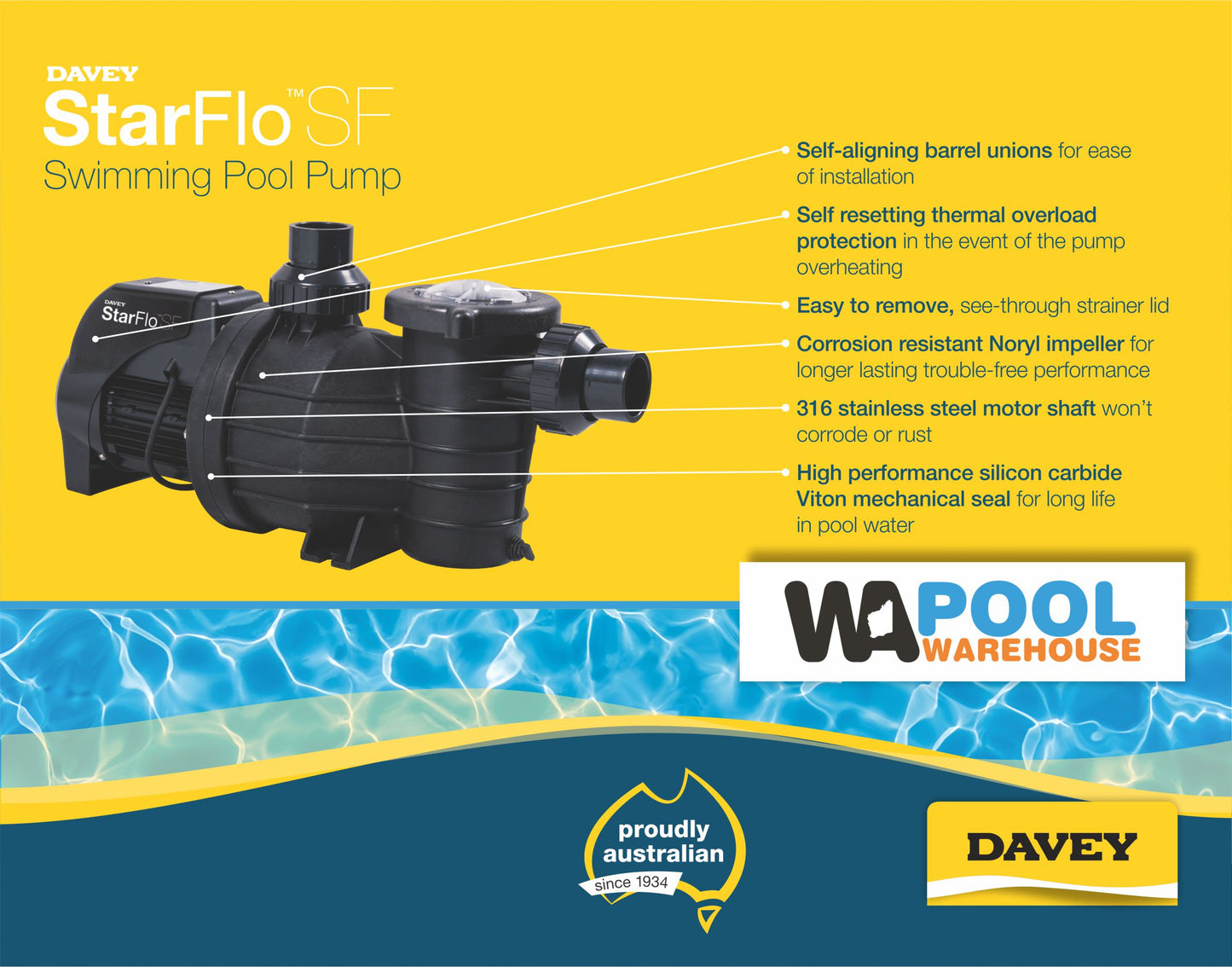 Davey Starflo SF DSF900 Pool Pump