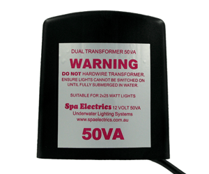 Spa Electrics Dual LED Light Transformer 12 Volt 50 Amp - WA Pool Warehouse Your pool store